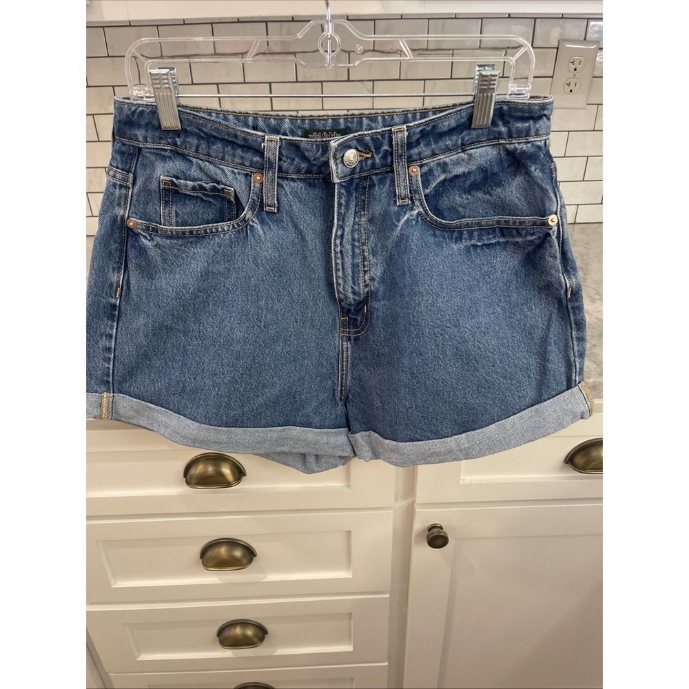 Wild‎ Fable Denim Shorts Womens Size 30 Blue Happy Cuffed Jean 3 Inch Inseam